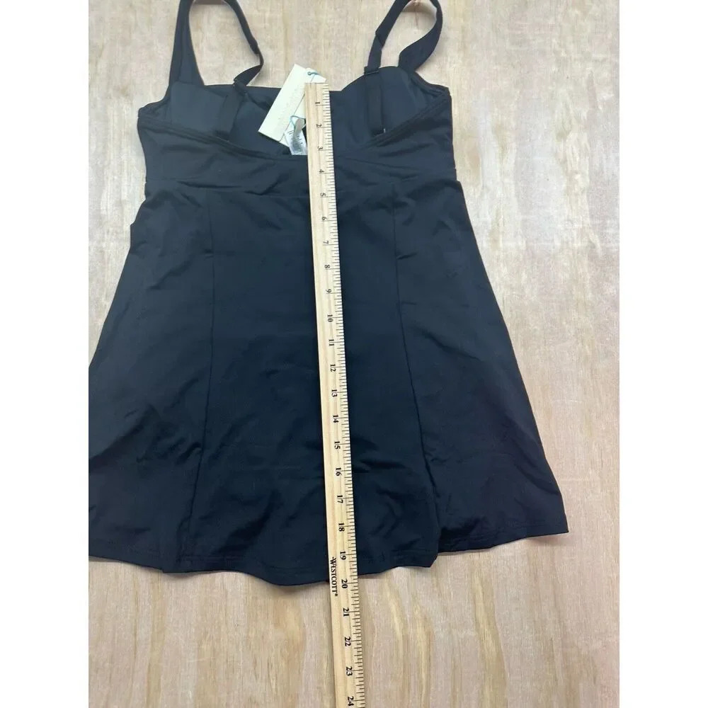 Sea Level Australia Womens Black Swim Dress Recycled Nylon Size US 6 NEW - Picture 6 of 6